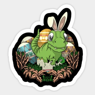 cute dinosaurs easter day Sticker